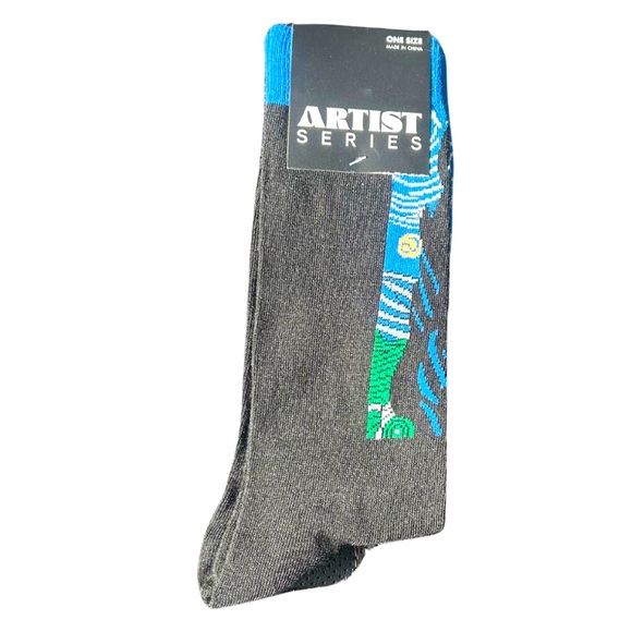 Artist Series: Starry Night Van Gogh Crew Socks | Men’s O/S | NWT - Picture 1 of 2